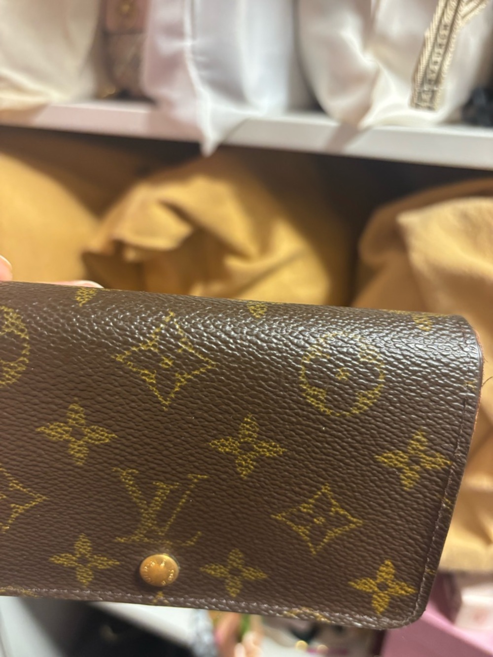 Louis Vuitton Monogram Canvas Brown and Tan Continental Wallet - Picture 9 of 10
